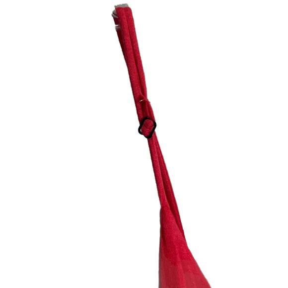 FELICITY & COCO Jersey High Low Maxi Dress Red Black Spaghetti Strap V-Neck Sz S - Picture 8 of 10